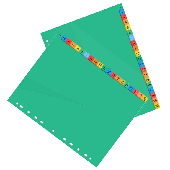 40 Pcs Colored Binder Dividers Loose-leaf Page Markers Spiral Notebook Report