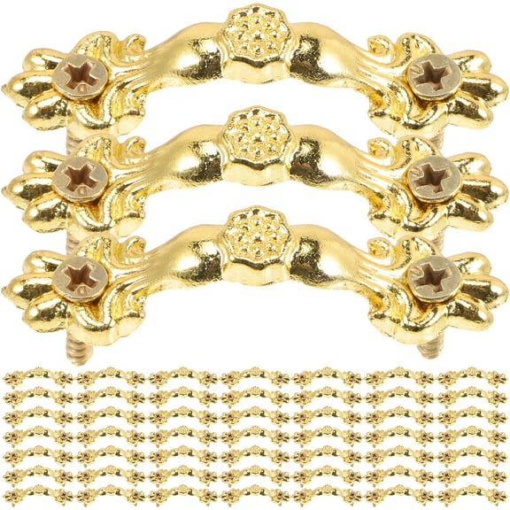 40 Pcs Decorative Handle Dresser Drawer Knobs Handles Vintage Gold Kitchen Cabinet Pull