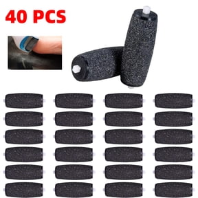 40 Pcs Extra Coarse Replacement Roller, Amope Refills Coarse, Compatible with Amope Pedi Refills Electronic Foot File, Refill Heads Pedicure Tools for Feet