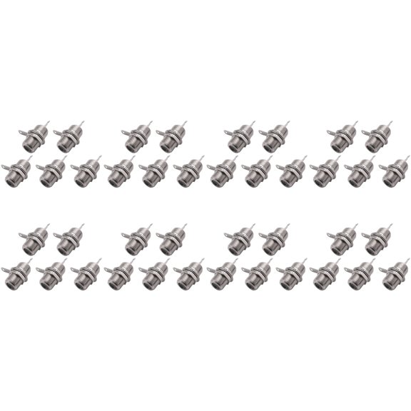 40 Pcs F Type Panel Mounted Socket Female Jack Solder Connector Adapter