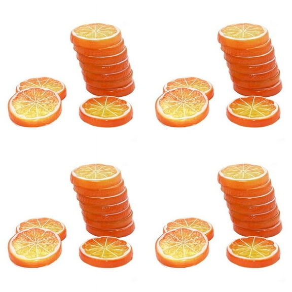 40 Pcs Fake Lemon Artificial Fruit Highly Simulation Lifelike Model for Home Party Decoration Orange