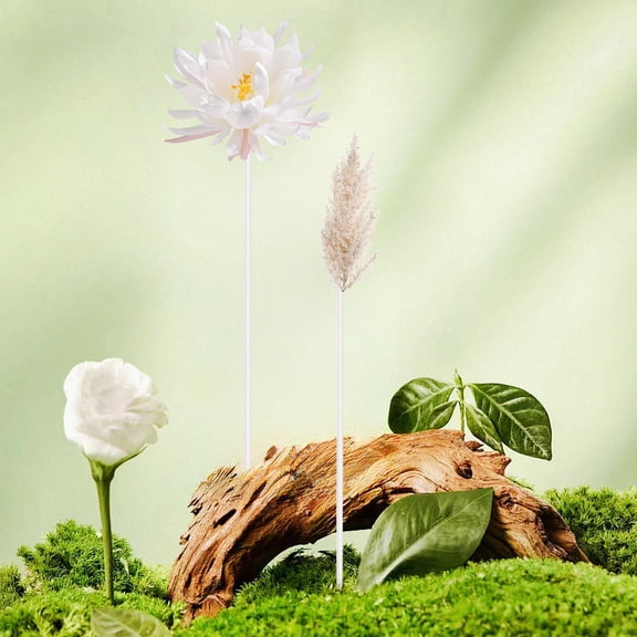 40 Pcs Crafting Wire Wire Flower Pole 35.00X0.12X0.12CM White