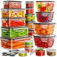 thumbnail image 1 of 40 Pcs Food Storage Containers with Lids(20 Lids &20 Containers), Airtight Leakproof Meal-Prep Containers for Kitchen Storage Reusable Plastic Microwave/Dishwasher Safe with Labels & Pen, 1 of 7