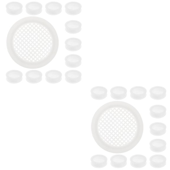 40 Pcs Furniture Ventilation Holes Circular Air Round Cover Outlet White Abs