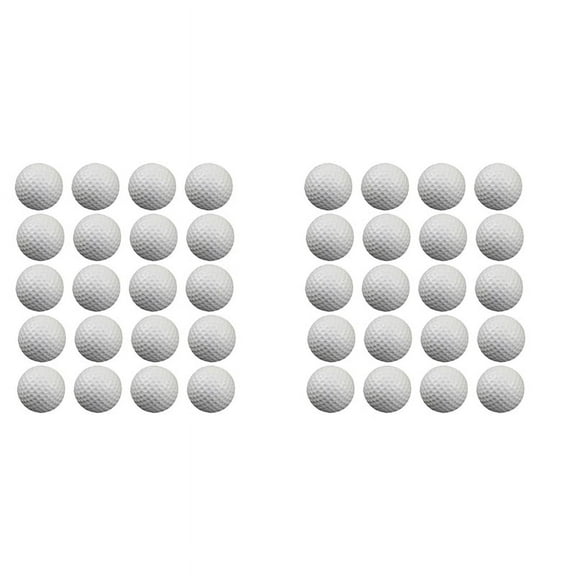 40 Pcs Golf Practice Balls,Foam ,Golf Training Indoor and Outdoor, for Backyard Hitting Mat,White
