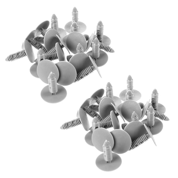 40 Pcs Gray Plastic Car Trim Clips Fastener 6mm Hole 26mm