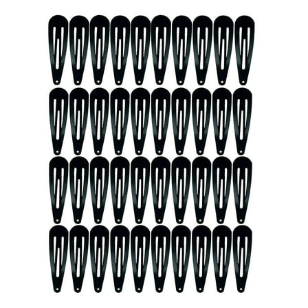 40 Pcs Hair Barrettes,Water Drop Female Hair Clips, Snap Clip for Women Metal Hair Clips Accessories,Black,2.76 x 0.71 inch