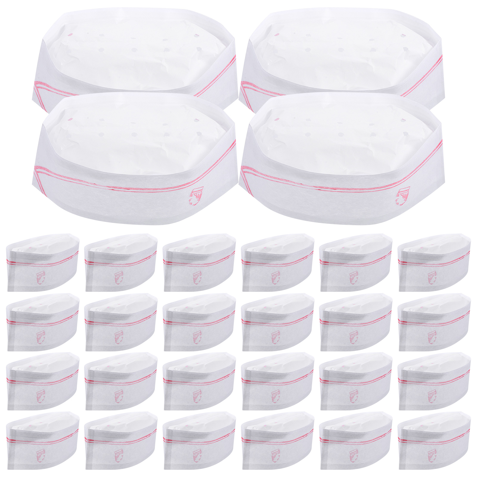 40 Pcs Hats Has Restaurant Supplies Bread Hat Simple Catering Hat