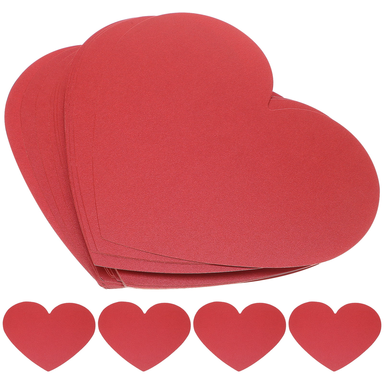 BRIGHTFUFU Love Heart Cards Red Paper 40Pcs 5.9x4.7x0.08In