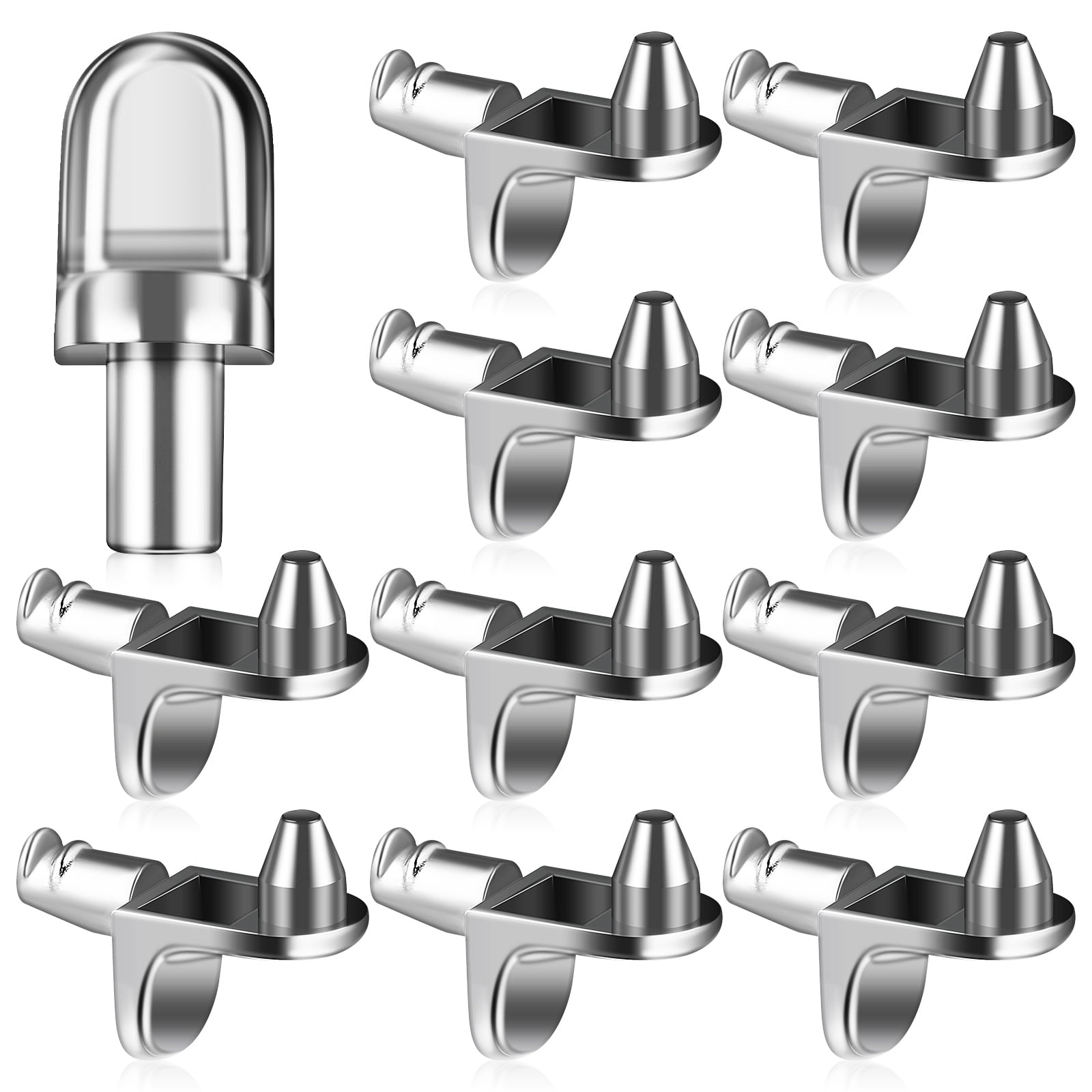 40 Pcs Holder Bookshelf Holders Metal Shelves 5mm Pin Clips