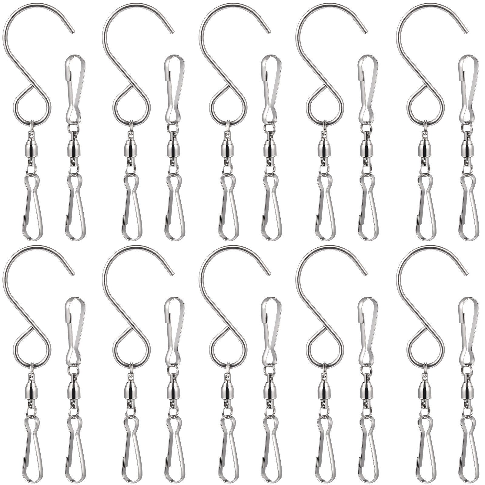 40 Pcs Hook Heavy Duty Clothes Hanger Coat Hangers Windsock Chime