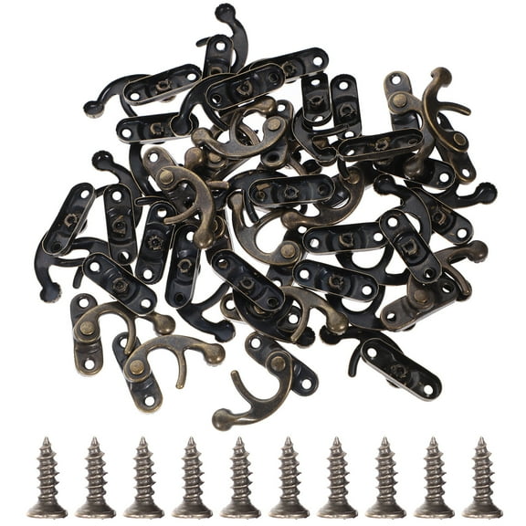 40 Pcs Hook Tin Box Buckle Small Lock Latch Lock Decorative Buckle 3.2X2.7CM