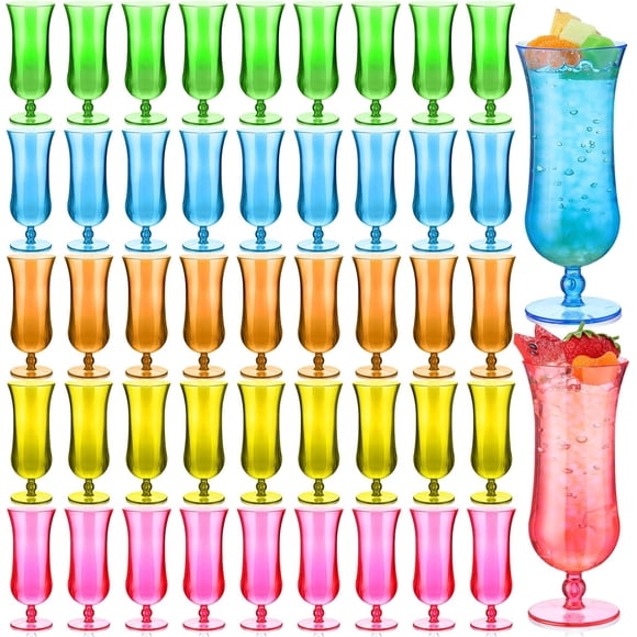 Hurricane Glasses Plastic Cocktail Drinkware