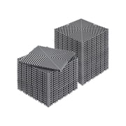 40 Pcs Interlocking Drainage Mat, 40 Pcs Splicing Drainage Mats, Interlocking System, 12' x 12' Modular Interlocking Cushion, for garden greenhouse yard farm and outdoor projects, Light Gray