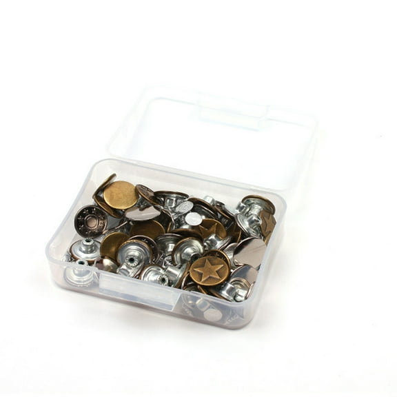 40 Pcs Iron Button Replacement Snap Buttons Creative Jeans Overalls Metal Jacket