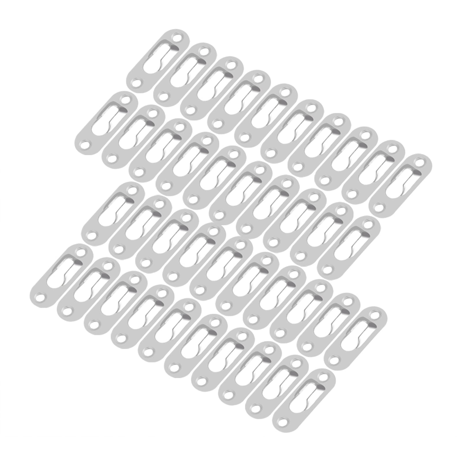 40 Pcs Keyhole Hangers,Metal Fasteners Keyhole Hangers,Silver Tone Metal Keyhole Hanger