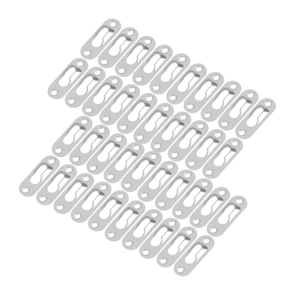 40 Pcs Keyhole Hangers,Metal Fasteners Keyhole Hangers,Silver Tone Metal Keyhole Hanger Fasteners,for Connection Rivet Fittings Picture Frames Hang Wall Indoor