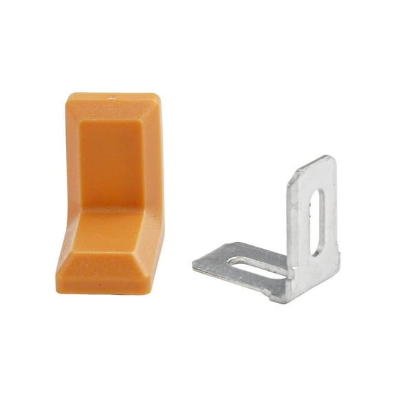 40 Pcs L Shape Right Angle Corner Brackets,Shelf Bracket,Plastic Ourside Metal