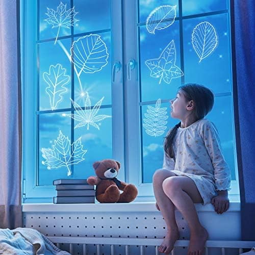 40 Pcs Leaf Window Decals for Birds Strikes Large Size Anti-Collision ...