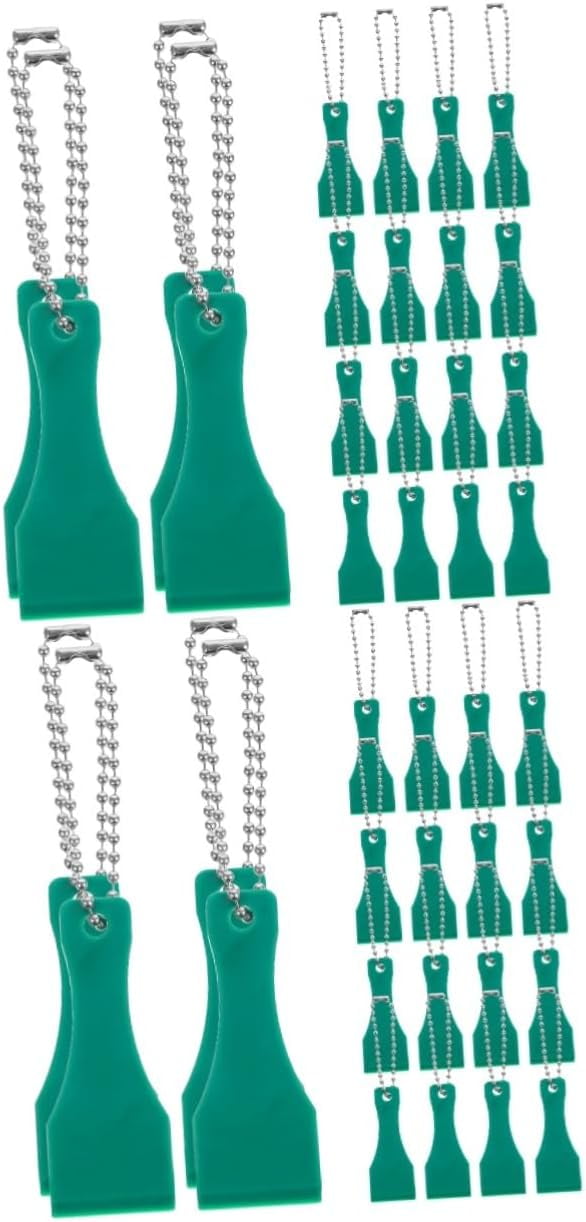 40 Pcs Lottery Scratch Tool Colored Labels Stickers Plastic Keychain