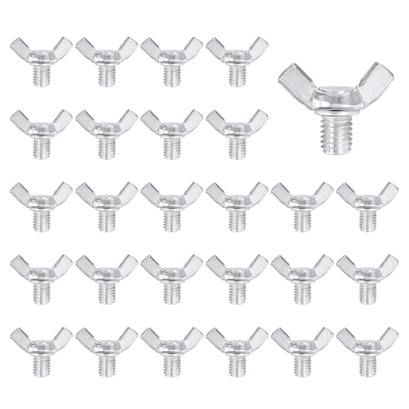 40 Pcs M8x10mm Wing Butterfly Screw Bolts, Carbon Steel Zinc Plated Wing Bolt Thumb Hand Screws Fasteners for Home, Machine, Electronic Equipment