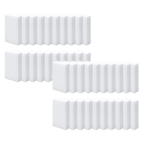 40 Pcs Magic Sponge Cleaning Eraser Multi-Functional Household Cleaning Kitchen Dish Sponge Long Lasting Cleaning Sponge for Furniture, Bathroom, Bathtub, Floor, Baseboard, 3.93"x2.36"x0.78", White