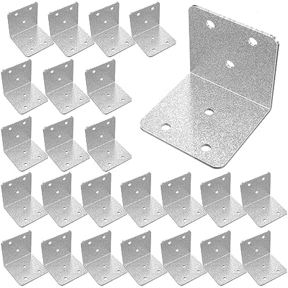 40 Pcs Metal Corner Braces, 2x2in L Brackets for Wood, 90 Degree Heavy Duty Wide Corner Patterned Metal Corner Bracket for Wood Furniture Bed Chair (2*2in)