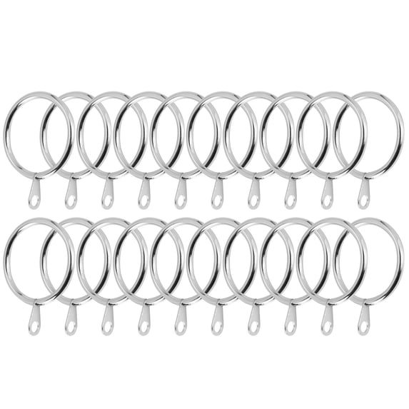 40 Pcs Metal Curtain Ring for Curtains and Poles,Dangling Sliding Ring 32 Mm Inner Diameter (Silver)