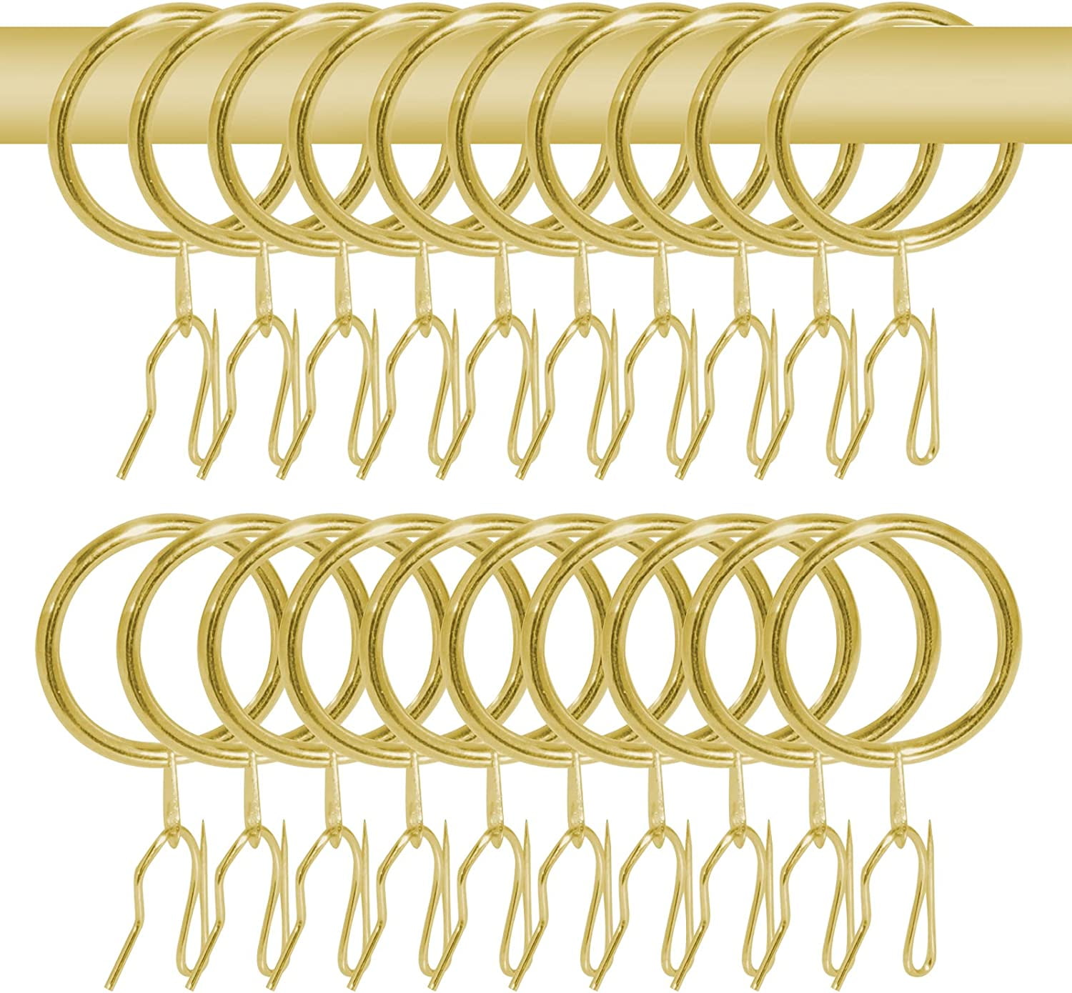 40 Pcs Metal Curtain Rings Drapery Rings Curtain Rod Rings and Metal ...