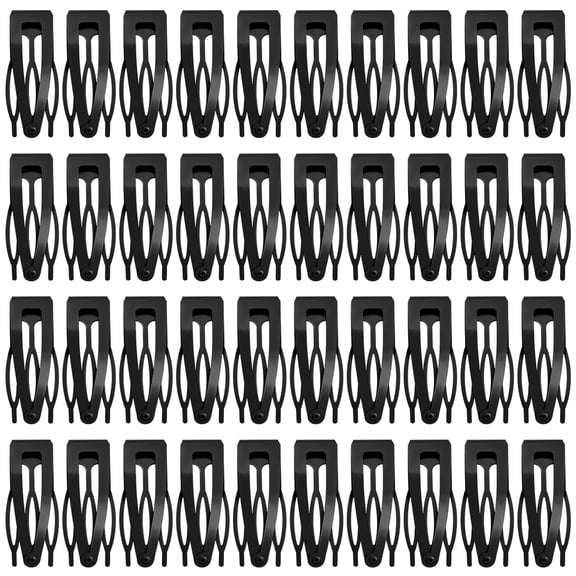 40 Pcs Metal Snap Hair Clips for Women, Double Grip Barrettes for Thick Fine Hair, Small Black Clips for Girls