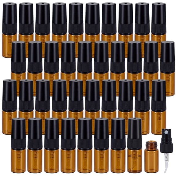 40 Pcs Mini Glass Spray Bottles 2 ml(0.07 fl.oz) Spray Refillable Containers Portable Travel Spray Bottle