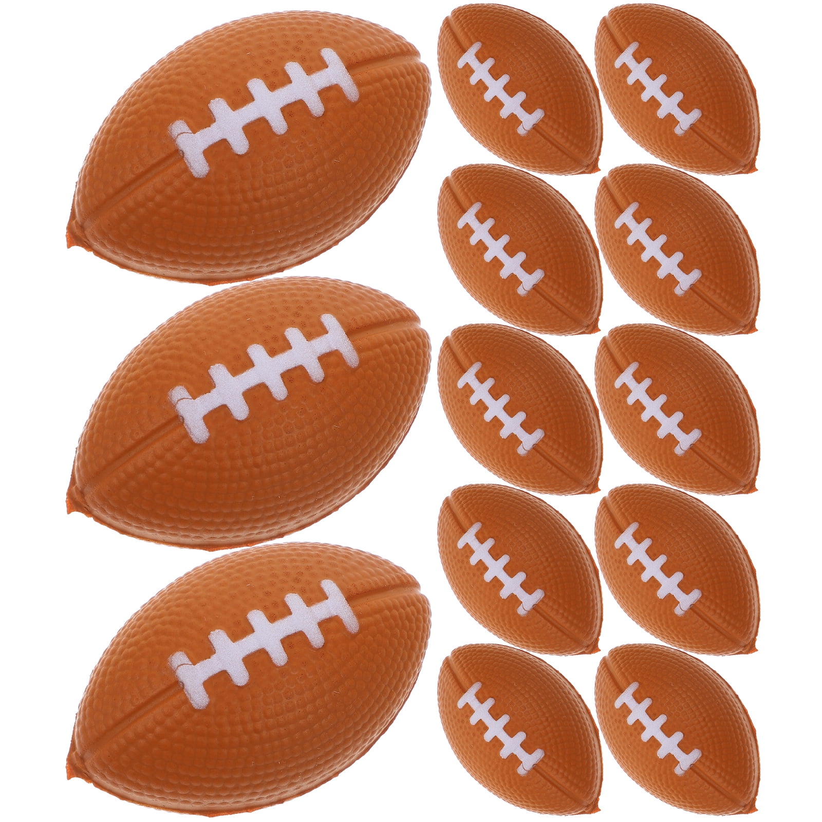 40 Pcs Mini Rugby Toy Pit Balls Football Kids Soccer Child Brown ...