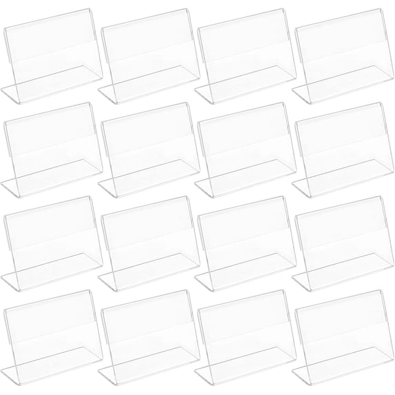L Shape Sign Names 40 Pcs Mini Sign Display Holder L Shape Sign Holer Clear Acrylic Price ...
