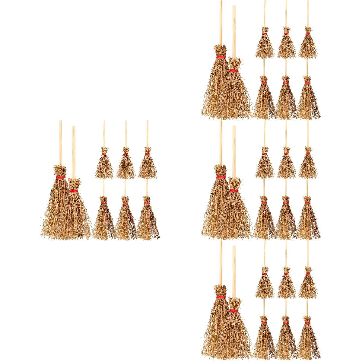 40 Pcs Miniature Brooms Tiny Brooms Doll House Accessories Witch