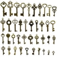 thumbnail image 1 of 40 Pcs Mixed Skeleton Keys in Antique Style Bronze Vintage Key Charms Small Skeleton Keys Charm for Birthday Party Wedding Favors Key Charms Set for Pendant Necklace DIY Jewelry Making Christmas Gift, 1 of 7