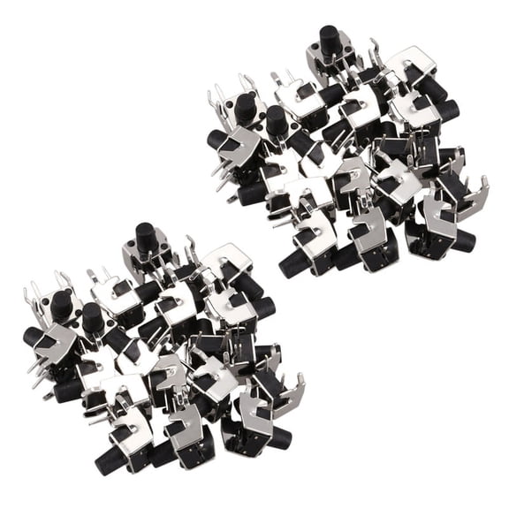 40 Pcs Momentary Right Angle Tactile Tact Push Button Switch 6 x 6mm x 8mm