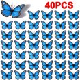 thumbnail image 1 of 40 Pcs Monarch Butterfly Wall Decorations Butterflies for Crafts Butterflies Wall Decor for Room Wedding Party (4.72''), 1 of 4