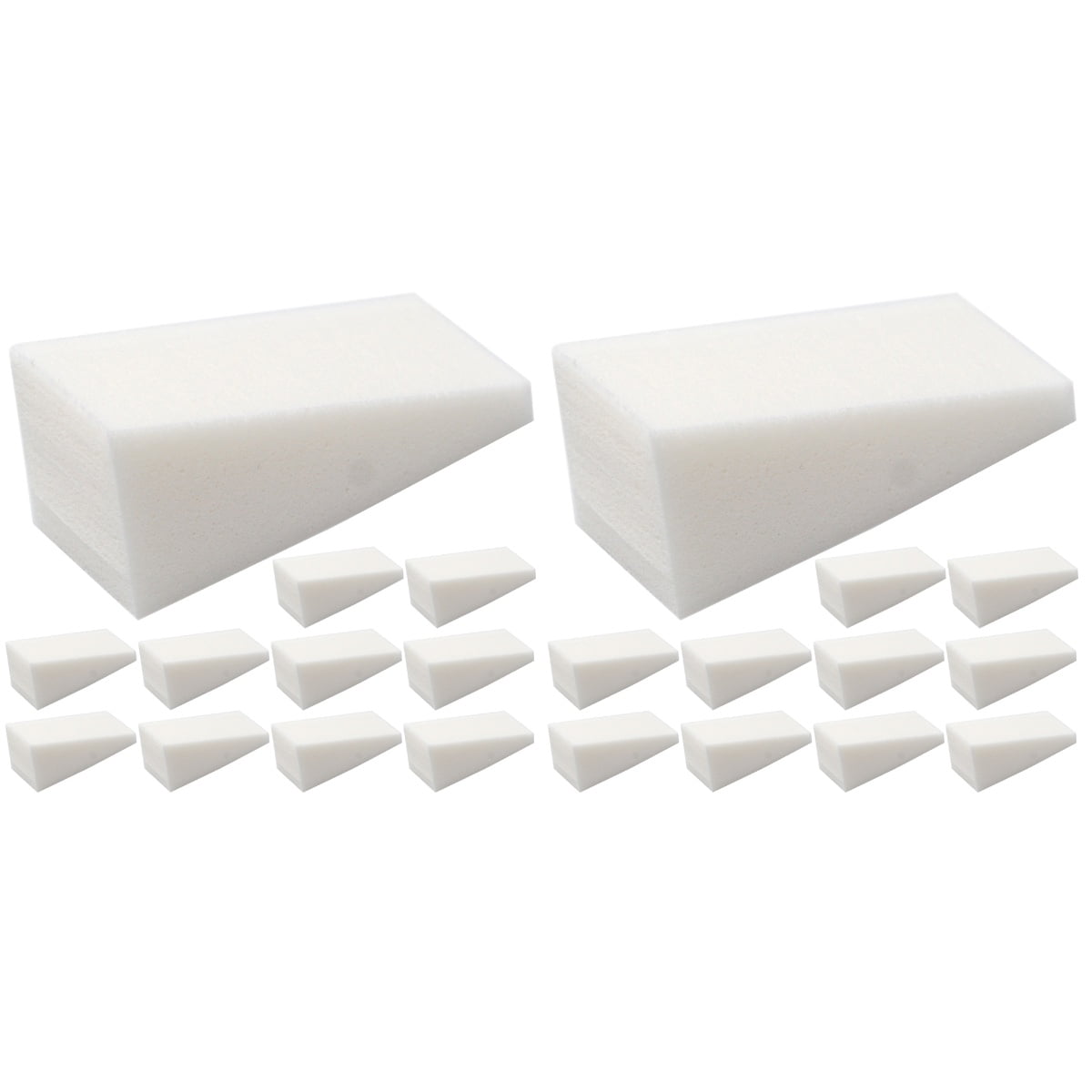 40 Pcs Nail Sponge Makeup Sponges Pen Miniture Decoration Powder Puff Wedge Shape White