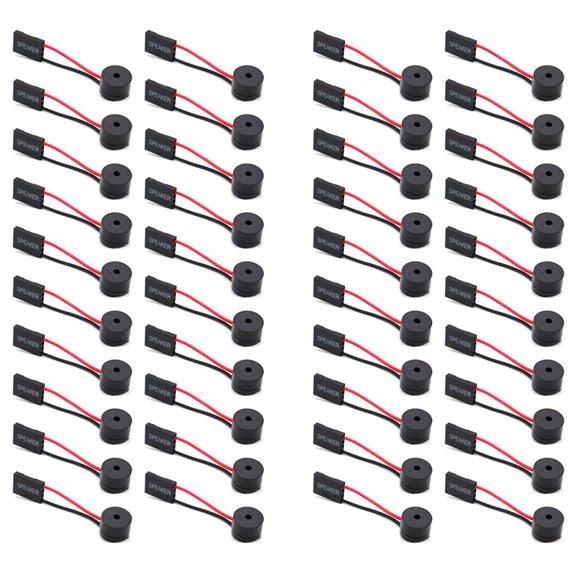 40 Pcs PC Motherboard Mini Speaker Desktop Computer Protective Cover DIY Internal Code Mini Plug Buzzer