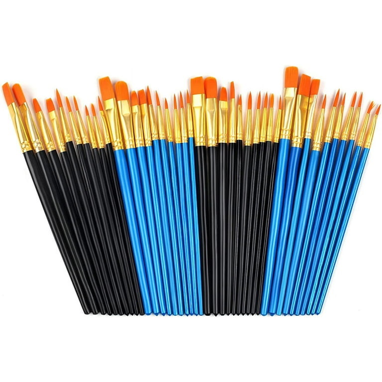 40 Pcs Paint Brushes, Paint Brush Set, Paint Brushes for Acrylic Painting,  Watercolor Brushes, Acrylic Paint Brushes for Acrylic Oil Watercolor,  Miniature Detailing, and Rock Painting 