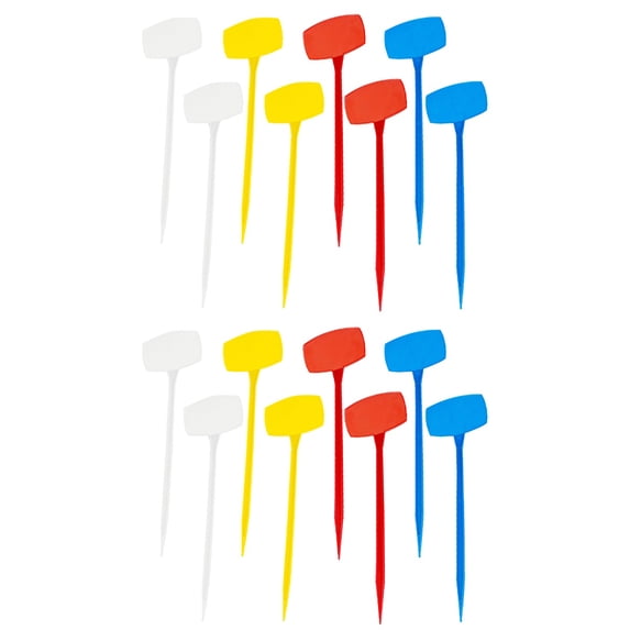 TABLZONE Garden Plant Labels, 40 Pack Assorted Colors, Easy to Write, Plastic Markers for Gardening