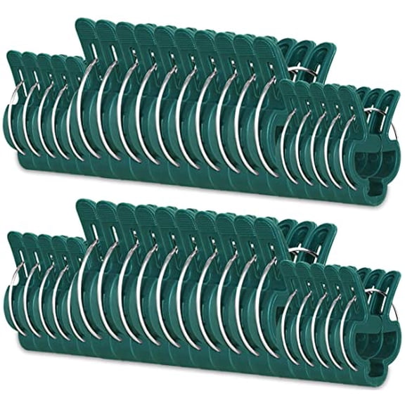 40 Pcs Plant Support Clips,Flower and Vine,Garden Tomato Plant Support Clips for Supporting Stems,Vines Grow Upright Climbing,Tool for Straightening,Tomato Cage,Trellis.2 Sizes in one Pack