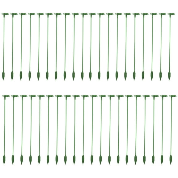 40 Pcs Plant Support Stakes - Fiberglass with Support Rings, Sturdy & Weather-Resistant for Roses, Orchids, Indoor/Outdoor Plants()