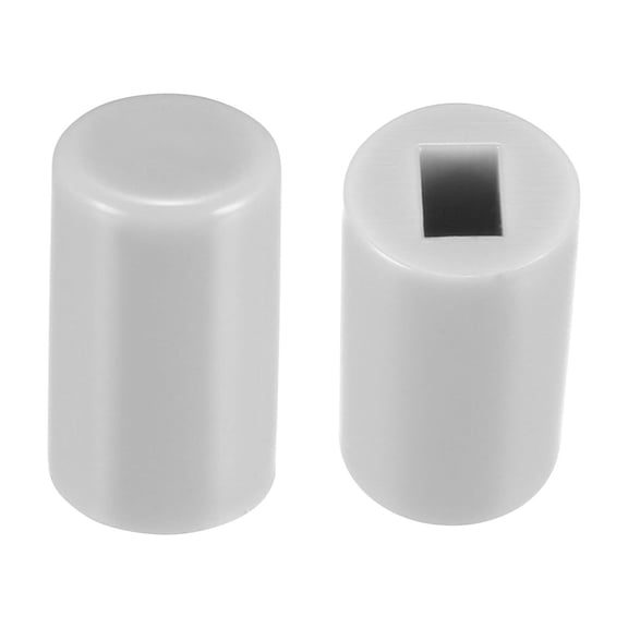 40 Pcs Plastic 6x10mm Latching Pushbutton Tactile Switch Caps Cover Keycaps Protector Grey