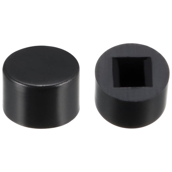 40 Pcs Plastic 6x3.7mm Pushbutton Switch Caps Cover Keycaps Protector for 5.8x5.8 Latching Tactile Switch Black