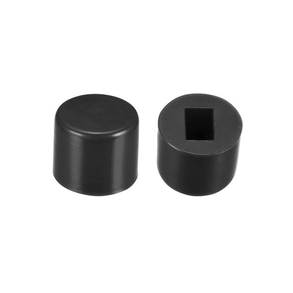 40 Pcs Plastic 6x5mm Latching Pushbutton Tactile Switch Caps Cover Keycaps Protector Black