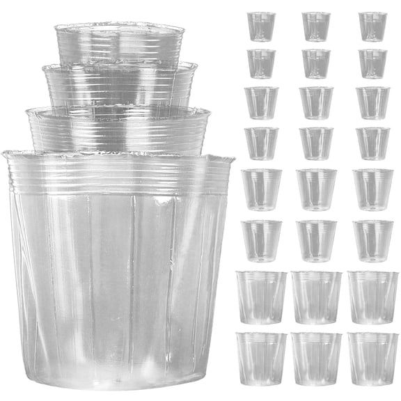 40 Pcs Plastic Containers Clear Plant Planting Pots Plastic Planter Pot Plastic Pots