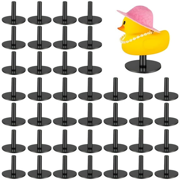 40 Pcs Plastic Duck Holders, Car Dashboard Duck Display Stands, Duck Mounts with Strong Adhesive Base - Universal Rubber Duck Accessories for Jeep, Car Interior Decoration