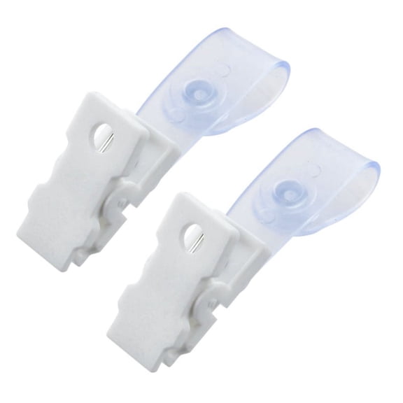 40 Pcs Plastic ID Card Name Tag Holder Strap Clip White Clear