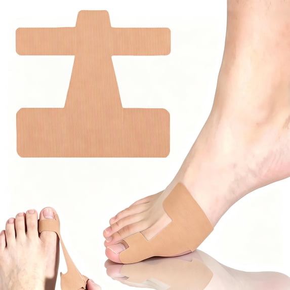 Pre-Cut Bunion Corrector Kinesiology Tape– Elastic, Breathable & Hypoallergenic Latex-Free Toe Support Strips, Self-Adhesive Hallux Valgus Corrector for Men & Women